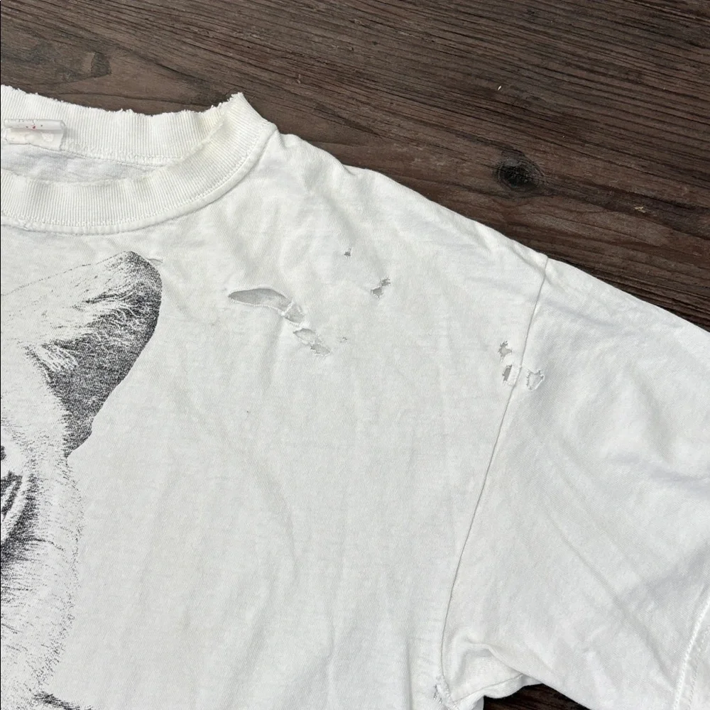 VINTAGE 1990S WHITE TIGER ANIMAL GRAPHIC SHORT SLEEVE TSHIRT MENS 2XL - Picture 3 of 11